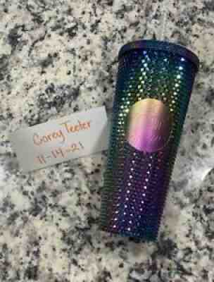 NWT STARBUCKS TUMBLER 24 oz cup Oil Slick Studded - US Seller - Sold on eBay Jan 18, 2022 for $100.00