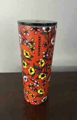 Starbucks Stainless Steel Red Yellow Poppy Flower Floral Tumbler RARE 2018 - Sold on eBay Dec 23, 2021 for $99.99