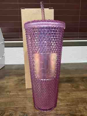 Walt Disney World 50th Anniversary Geometric Starbucks Tumbler with Straw Pink - Sold on eBay Dec 28, 2021 for $99.99