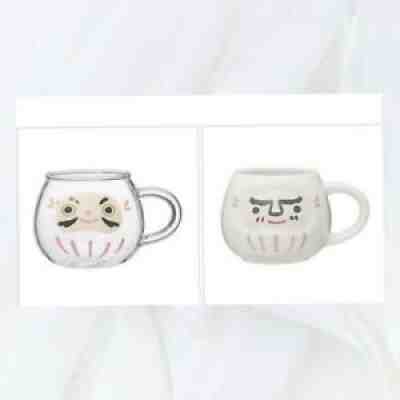 Starbucks New Year 2021 Glass Mug Daruma Mug Daruma White New - Sold on eBay Jan 03, 2022 for $99.99