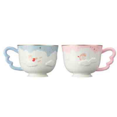 Starbucks Korea Cupid couple blue & Pink mug Set 355ml 2021 Valentine's Day - Sold on eBay Jan 13, 2022 for $97.99