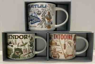 Star Wars Starbucks Been There Series Mug Set Of 3 Tatooine Batuu Endor NEW - Sold on eBay Jan 10, 2022 for $97.00