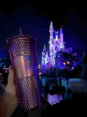 WALT DISNEY WORLD PINK 50th Anniversary Geometric Starbucks Tumbler with Straw - Sold on eBay Jan 02, 2022 for $93.98