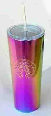 Starbucks Oil Slick Iridescent Pink Purple Stainless Tumbler 2019 - Sold on eBay Dec 29, 2021 for $89.99