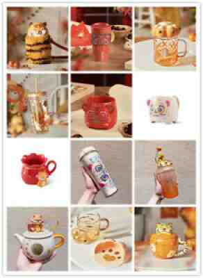 !!!!New China Starbucks2022 Year Of The Tiger Cute Tiger Glitter Glass Cup mug!! - Sold on eBay Jan 13, 2022 for $37.99