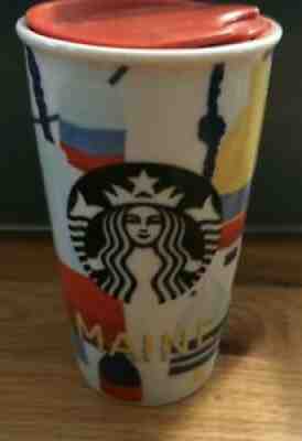 RARE STARBUCKS 2016 "MAINE" COFFEE TRAVEL MUG w/LID 12 oz. SIREN Double-Wall - Sold on eBay Dec 18, 2021 for $89.10