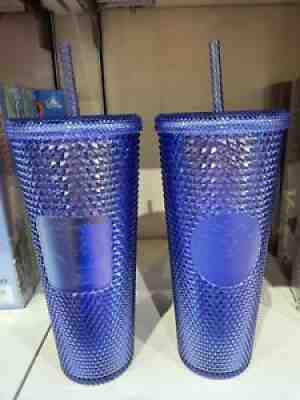 Disney World Starbucks 50th Anniversary Studded Blue Tumbler 24 oz Parks 2021 - Sold on eBay Dec 22, 2021 for $89.00