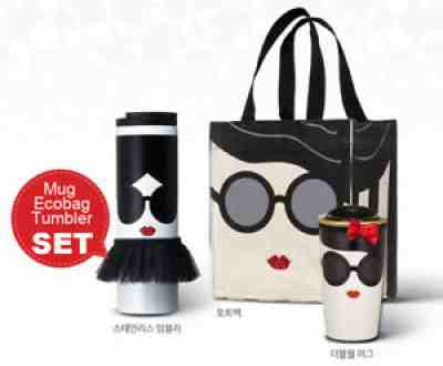 Starbucks Korea collaboration alice & olivia eco bag, mug SS Troy tumbler SET - Sold on eBay Jan 20, 2022 for $169.99