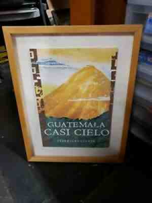 RARE Framed STARBUCKS Coffee Vintage Sign Wall Art Decor Guatemala Casi Cielo - Sold on eBay Jan 20, 2022 for $165.98