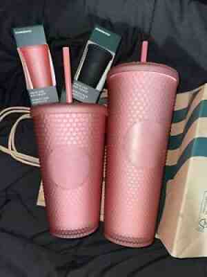 New 2022 Pink Lemonade Studded Starbucks Venti Cup Set