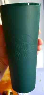 Starbucks Cold Cup Tumbler Venti 24 oz Soft Touch Matte Army Hunter Green  RARE
