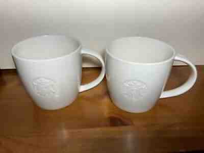 Starbucks Coffee Mug Mermaid V 2010 White Embossed Logo Cup Tous Droits Large X2 - Sold on eBay Jan 03, 2022 for $99.99