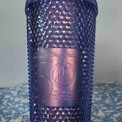 Walt Disney World Starbucks 50th Anniversary Celebration Studded Blue Tumbler - Sold on eBay Dec 22, 2021 for $95.00
