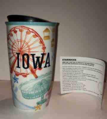 Rare Starbucks IOWA STATE FAIR 12 oz Ceramic Travel Tumbler Mug w/lid NEW - Sold on eBay Dec 23, 2021 for $95.00