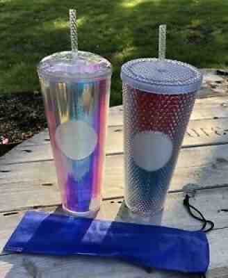 2 Starbucks Iridescent Prism Tumblers Kaleidoscope Rainbow Unicorn Lot Of 2 - Sold on eBay Dec 25, 2021 for $95.00