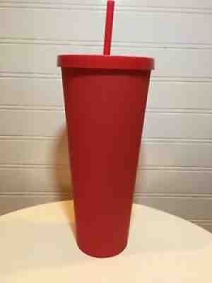 Starbucks 24 Oz.Venti 2016 Soft Touch Matte Red Tumbler W/Straw BPA Free Acrylic - Sold on eBay Jan 13, 2022 for $95.00