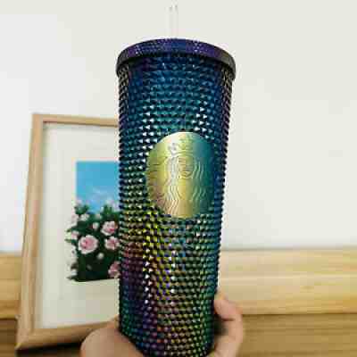 Starbucks 2020 China Bling Purple Green Oil Slick Diamond Studded Venti Tumbler - Sold on eBay Jan 20, 2022 for $93.00