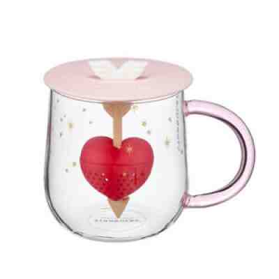 Starbucks Korea Colorchanging Tea Infuser Glass Cup 414ml / 2021 Valentine's Day - Sold on eBay Jan 20, 2022 for $89.99