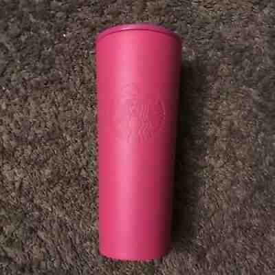 Starbucks 2018 Barbie Hot Pink Matte 24oz Stainless Steel Tumbler RARE Used - Sold on eBay Jan 21, 2022 for $89.99