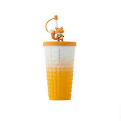 2021 HOT Starbucks Cup Autumn Happy Fox Stainless Steel Straw Cold Cup16oz Gifts - Sold on eBay Dec 31, 2021 for $88.99