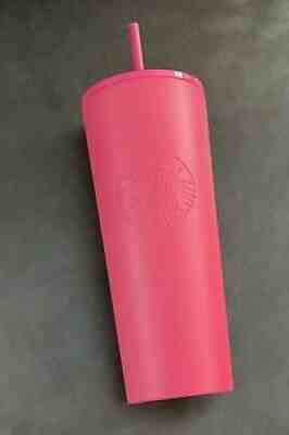 Starbucks 2018 Barbie Hot Pink Matte 24oz Stainless Steel Tumbler RARE Used - Sold on eBay Jan 04, 2022 for $88.00