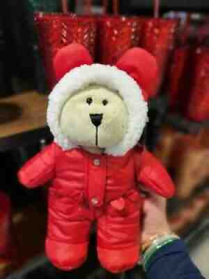 New Starbucks 2021 Holiday Limited Edition Bearista Bear, Large, Red Snowsuit - Sold on eBay Jan 04, 2022 for $85.00