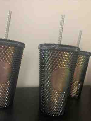 NEW Starbucks Fall 2020 Grande & Venti Iridescent Studded Tumbler, 16oz - Sold on eBay Jan 09, 2022 for $85.00