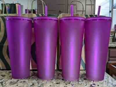 Starbucks Tumbler Venti 2022 Purple Soft-touch New - Sold on eBay Jan 09, 2022 for $85.00