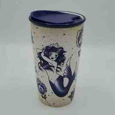 STARBUCKS 2016 Siren MERMAID Sailor TATTOO Ceramic Tumbler 12 oz - Sold on eBay Jan 16, 2022 for $85.00