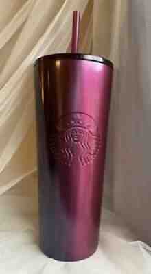 Starbucks 2020 Stainless Steel 24oz Venti Tumbler Gradient Plum Red To Purple - Sold on eBay Jan 16, 2022 for $85.00