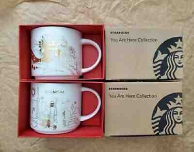 Starbucks China Shanghai You Are Here Holiday Mug Limited Edition Set Of 2 - Sold on eBay Dec 21, 2021 for $82.00