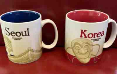 Pair Of Starbucks Mugs 16oz Korea And Seoul - Sold on eBay Dec 19, 2021 for $80.00