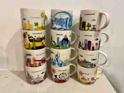 Lot of 12 Discontinued Starbucks "You Are Hereâ? Series Mugs - Sold on eBay Jan 02, 2022 for $80.00