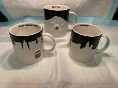 STARBUCKS RELIEF BOSTON, SEATTLE AND SANFRANCISCO MUGS, Mint - Sold on eBay Jan 12, 2022 for $80.00