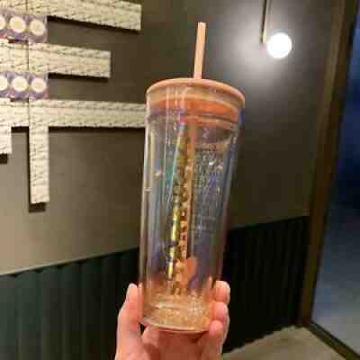 New Starbucks 2021 China Christmas Pink Gray Diamond 20oz Glass Cup Tumbler - Sold on eBay Dec 18, 2021 for $79.99