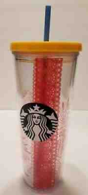 Starbucks Rare HTF Red Cactus Lace Tumbler Cold Beverages 24 Oz New With Tags - Sold on eBay Dec 24, 2021 for $79.99