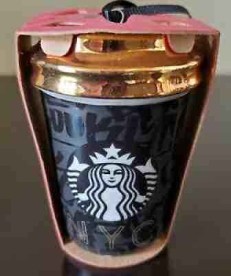 Rare Limited Edition Starbucks NYC Graffiti Tumbler Ceramic Christmas Ornament - Sold on eBay Jan 05, 2022 for $79.99