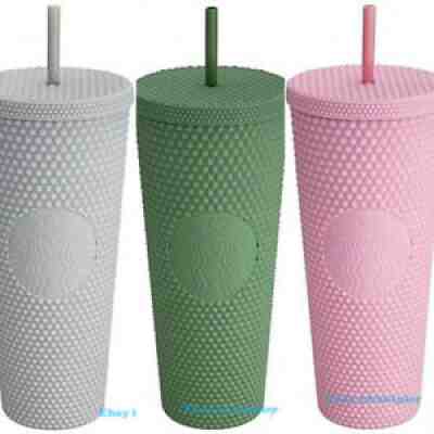 2021 Starbucks Christmas Riotous Profusion Matte Studded Straw Cup Tumbler 24oz - Sold on eBay Jan 22, 2022 for $65.99