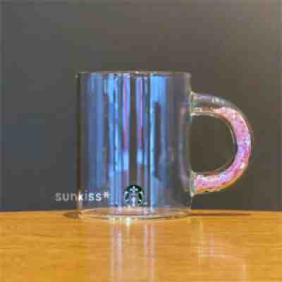BNWOT 2022 Starbucks Pink Heart Glitter Confetti Handle Glass Mug Valentine Love - Sold on eBay Jan 02, 2022 for $79.90