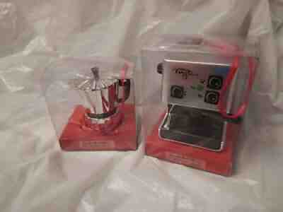 New Vintage 1999 Starbucks Christmas Ornaments: Coffee Pot & Espresso Machine - Sold on eBay Dec 19, 2021 for $79.78