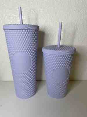 Starbucks Holiday 2021 Lilac Studded Venti & Grande Tumbler Cold Cups - Sold on eBay Dec 30, 2021 for $78.99