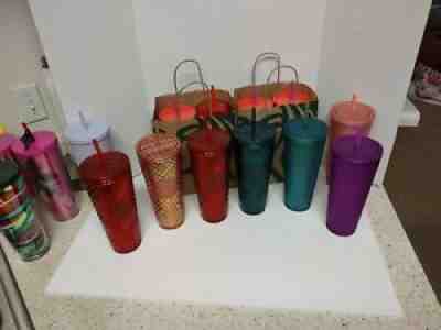 2022 Starbucks Pink Lemonade Limited Edition variety tumbler arrangement - Sold on eBay Jan 24, 2022 for $750.00