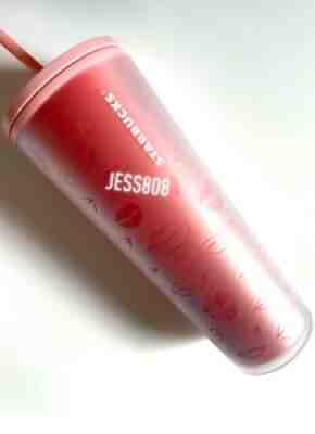 Starbucks Lips tumbler Soft Touch Target Exclusive Pink & Red Ombre Gradient - Sold on eBay Jan 25, 2022 for $165.00