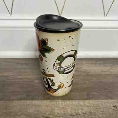 Starbucks Mermaid Siren Sailor Tattoo Ceramic Travel Mug 12oz RARE - Sold on eBay Jan 23, 2022 for $125.00