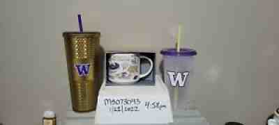 Starbucks UW Tumbler University Series 3 CUPS INCLUDED! - Sold on eBay Jan 23, 2022 for $115.00