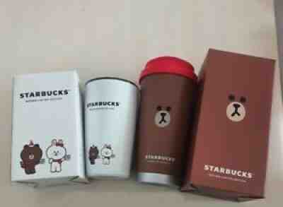 Starbucks Korea x Line Friends SS Miir Tumbler White + Elma Brown Tumbler Set - Sold on eBay Jan 14, 2022 for $99.99