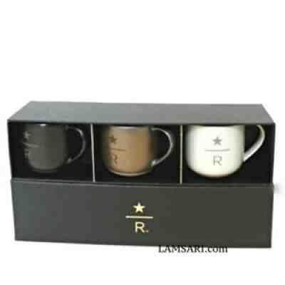 Starbucks Reserve Set of 3 Ceramic Demi Mugs 3 oz Black, Bronze & Cream - Sold on eBay Jan 27, 2022 for $89.95