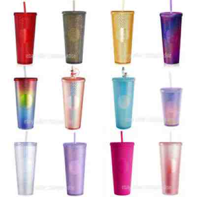 Authentic Starbucks China Pink Bling Glitter Diamond Studded Tumbler Collections - Sold on eBay Jan 26, 2022 for $49.49