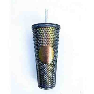 LIMITED EDITION Starbucks 2020 Fall Black and Gold Iridescent Studded Tumbler - Sold on eBay Jan 23, 2022 for $87.99