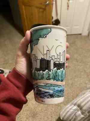 starbucks nyc glass city central park 12oz coffee tumbler - EUC - Sold on eBay Dec 23, 2021 for $85.00